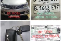 Barang bukti mobil curian kasus polisi gadungan di Rest Area Cibubur. (Posnews/Ist)