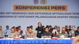 Kapolri Listyo Sigit Prabowo saat konferensi pers pengungkapan ekspor ilegal CPO di Tanjung Priok, Jakarta Utara. (Ist)
