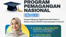 Peserta program pemagangan nasional mengikuti seleksi magang pemerintah Batch 2 tahun 2025 di Jakarta. (@kantorstafpresidenri)

