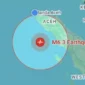 Peta lokasi pusat gempa M6,3 Simeulue menurut BMKG. (Posnews/BMKG)