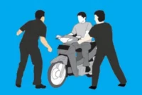 Lokasi pencurian motor di samping Hotel Le-Meridien, Tanah Abang, Jakarta Pusat. Polisi buru dua pelaku bermodus leasing palsu. (Posnews/Ist)