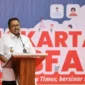 Rano Karno membuka Jakarta Jobfest 2025 dan mengumumkan pembukaan 1.000 lowongan sopir TransJakarta. (Posnews/Kominfo)