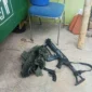 Di area Masjid ditemukan senjata mainan jenis laras Panjang, pistol dan wadah bahan peledak. (Posnews)