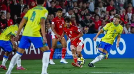 Timnas Indonesia U-17 kalah 0-4 dari Brasil di Piala Dunia U-17 2025. (PSSI)