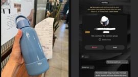 Tumbler warna biru milik Anita Dewi yang hilang di KRL.