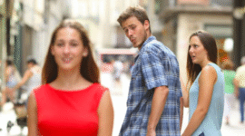 Ilustrasi, Gambar 'Distracted Boyfriend' dipahami di seluruh dunia. Bagaimana meme menjadi bahasa universal yang melintasi budaya dan batas negara? Dok: Istimewa