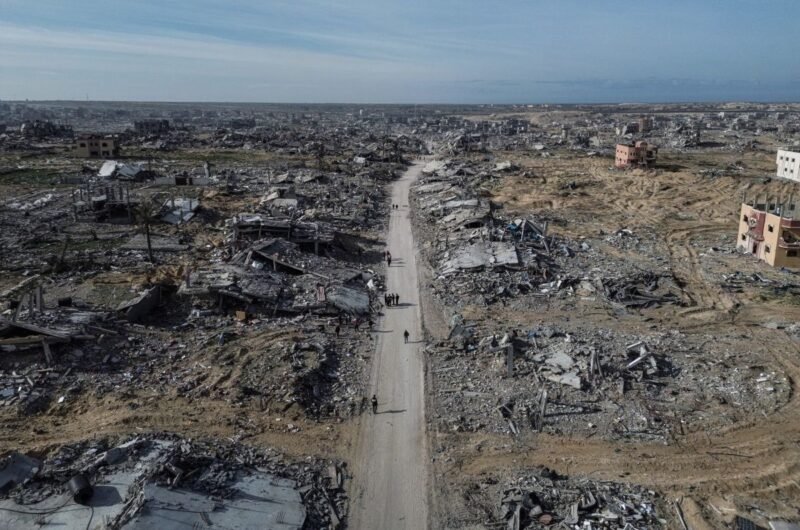 Reruntuhan kota Rafah setelah dibombardir oleh tentara Israel. Dok: Istimewa.