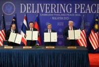 Thailand dan Kamboja setujui gencatan senjata yang ditengahi oleh Trump dan Malaysia pada beberapa bulan yang lalu. Dok: Istimewa.