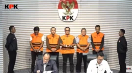 KPK menahan Bupati Lampung Tengah Ardito Wijaya terkait kasus suap proyek dan gratifikasi. (Posnews/KPK)