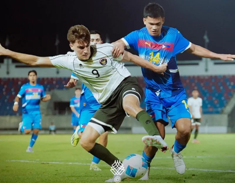 Momen pertandingan Indonesia U-23 vs Filipina U-23 di Stadion 700th Anniversary. (Posnews/@timnasindonesia)