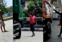 Pak Ogah dan juru parkir liar mengatur lalu lintas di persimpangan jalan Jakarta Utara jelang libur Natal 2025 dan Tahun Baru 2026. (Posnews/MR)