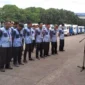 Pramudi Mikro Trans dan Jak Lingko menerima sosialisasi SOP di Terminal Bus Kampung Rambutan, Jakarta Timur. (Posnews/Kominfo)