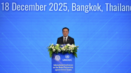 Dunia bersatu lawan penipuan online! 60 negara kumpul di Bangkok, bahas strategi hancurkan sindikat lintas negara dan lindungi korban perdagangan manusia. Dok: Xinhua.