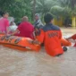 Banjir merendam permukiman warga di Teluk Pucung, Bekasi Utara, Jawa Barat, Kamis (29/1/2026), dengan ketinggian air mencapai hingga 1,5 meter akibat hujan deras. (Dok: BNPB)