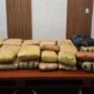 Polisi mengamankan 51 kg ganja dan menangkap tiga kurir di Labuhanbatu Utara. (Posnews/Ist)