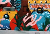 Ilustrasi, Seni atau sampah visual? Tembok kota menjadi medan perang antara seniman dan aparat. Simak sejarah mural dari alat perjuangan kemerdekaan hingga kritik sosial modern. Dok: Istimewa.