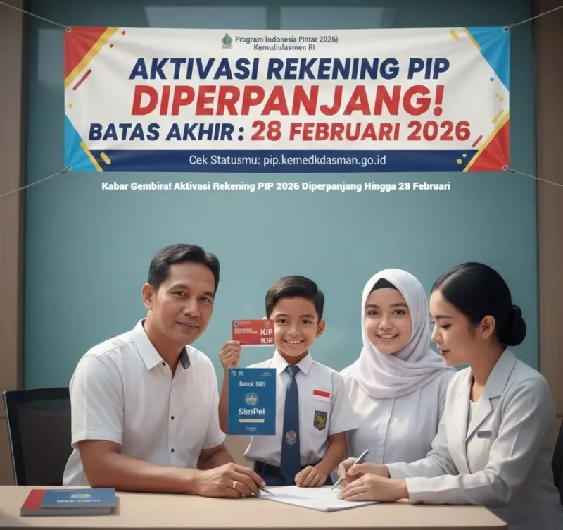 Aktivasi Rekening PIP 2025 Diperpanjang Sampai 28 Februari 2026. (Posnews/Ist)