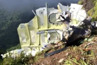 Drone SAR memantau lokasi puing pesawat ATR 42-500 di perbukitan Maros. (Posnews/Tim SAR)