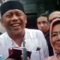 Eggi Sudjana dan Damai Hari Lubis saat berada di Polda Metro Jaya terkait laporan dugaan pencemaran nama baik. (Posnews/Net)
