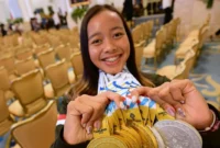 Atlet Triathlon Putri Martina Ayu Pratiwi peraih 7 medali SEA Games 2025. (Posnews/ Setpres)