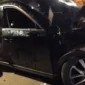 Mobil Mazda CX-5 ringsek parah usai tertemper kereta api di Mangga Dua. (Posnews/Ist)