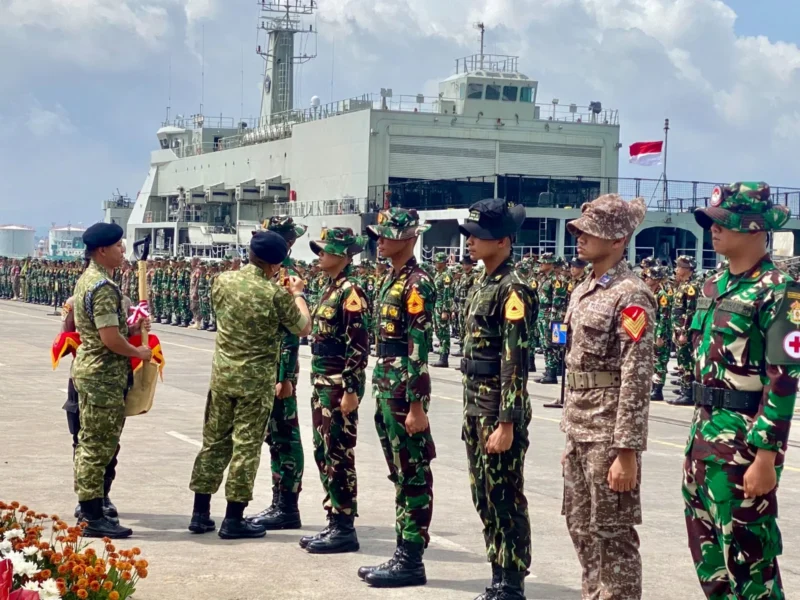 Taruna Akpol mengikuti upacara pemberangkatan Latsitarda Nusantara XLVI 2026 menuju Aceh Tamiang untuk membantu pemulihan wilayah terdampak bencana. (Posnews/Ist)