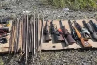 TNI Habema Hantam OPM Yahukimo, Senjata dan Dokumen Disita. (Posnews/Ist)