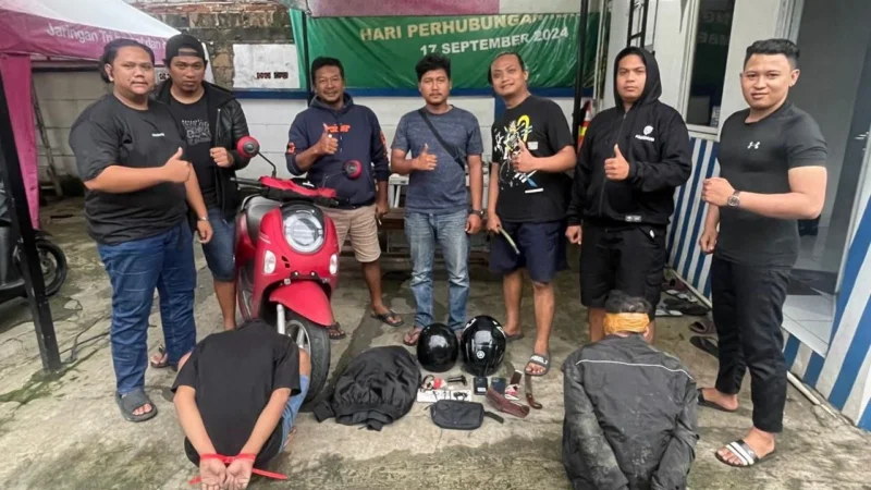 Tujuh Kali Beraksi, Komplotan Curanmor Depok Dibekuk Polisi. (Posnews/Ist)