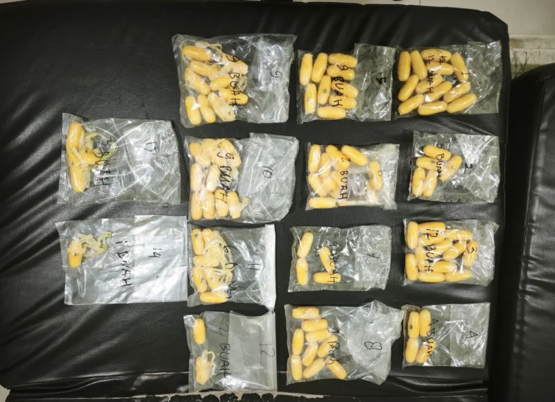 Pasutri Pakistan Telan 159 Kapsul Sabu Seberat 1,6 Kg. (Posnews/Ist)
