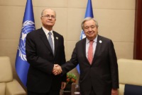 Menuntut kepastian damai. PM Mohammad Mustafa mendesak komunitas internasional untuk memaksa Israel mengimplementasikan fase kedua gencatan senjata Gaza guna mengakhiri pertumpahan darah dan mencegah aneksasi Tepi Barat. Dok: CGTN.