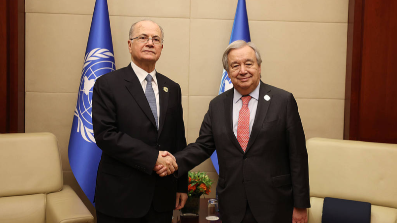 Menuntut kepastian damai. PM Mohammad Mustafa mendesak komunitas internasional untuk memaksa Israel mengimplementasikan fase kedua gencatan senjata Gaza guna mengakhiri pertumpahan darah dan mencegah aneksasi Tepi Barat. Dok: CGTN.