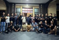 Bareskrim Ringkus 5 Perampok Tembak Kaca Truk di Tulang Bawang Barat. (Posnews/Ist)