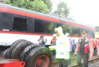 CCTV rekam detik-detik kecelakaan KA Bandara Soekarno-Hatta. (Posnews/Ist)