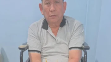 Petugas Bareskrim Polri menangkap bandar narkoba Koh Erwin di perairan Asahan saat mencoba kabur ke Malaysia menggunakan kapal tradisional. (Posnews/Ist)