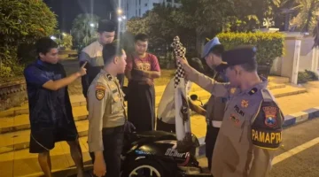 Kapolres Ponorogo memberikan imbauan larangan sound horeg dan perang sarung selama Ramadan 2026 demi menjaga keamanan dan ketertiban masyarakat. (Posnews/Ist)