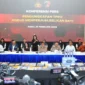 Konferensi pers Bareskrim Polri ungkap jaringan TPPO bayi nasional dengan 12 tersangka dan 7 bayi korban diselamatkan. (Posnews/Ist)