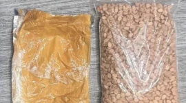 Polisi mengamankan 3.000 butir ekstasi dari dua tersangka di Jakarta Barat. (Posnews/Ist)