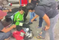 Pria Berjaket Ojol Ditangkap Bareskrim dengan Tiga Bungkus Sabu. (Posnews/Ist)