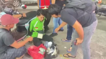 Pria Berjaket Ojol Ditangkap Bareskrim dengan Tiga Bungkus Sabu. (Posnews/Ist)