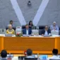Wakil Ketua DPR RI Sufmi Dasco Ahmad saat rapat bersama pemerintah membahas reaktivasi 11 juta PBI BPJS Kesehatan di Kompleks Parlemen Senayan. (Posnews/Net)