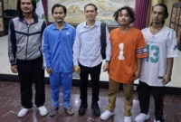 Empat ABK WNI korban perompakan di perairan Gabon setelah berhasil dibebaskan. (Posnews/Ist)
