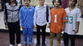 Empat ABK WNI korban perompakan di perairan Gabon setelah berhasil dibebaskan. (Posnews/Ist)
