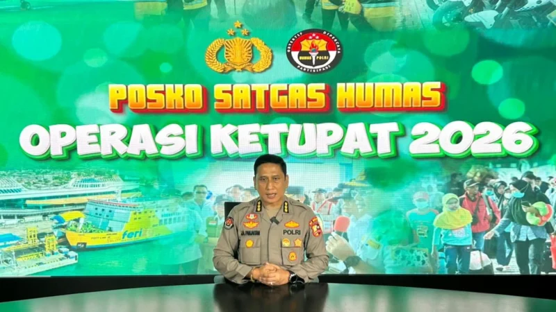 Kepadatan arus balik kendaraan menuju Jakarta pada Operasi Ketupat 2026 dengan pengamanan ketat dari kepolisian. (Posnews/Ist)