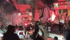 Sejumlah remaja diamankan polisi usai konvoi liar dan menyalakan petasan di Pesanggrahan Jakarta Selatan. (Posnews/Ist)