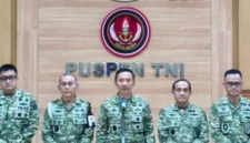 Mabes TNI di Cilangkap Jakarta Timur saat konferensi pers terkait penyerahan jabatan BAIS dan kasus penganiayaan aktivis. (Posnews/Puspen TNI)