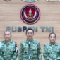 Mabes TNI di Cilangkap Jakarta Timur saat konferensi pers terkait penyerahan jabatan BAIS dan kasus penganiayaan aktivis. (Posnews/Puspen TNI)