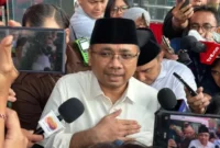 Mantan Menteri Agama Yaqut Cholil Qoumas saat menghadiri sidang praperadilan kasus dugaan korupsi kuota haji di Pengadilan Negeri Jakarta Selatan. (Posnews/Ist)