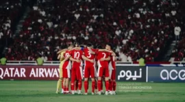 Pemain Timnas Indonesia merayakan gol di Stadion GBK jelang laga final melawan Bulgaria FIFA Series 2026. (Posnews/PSSI)
