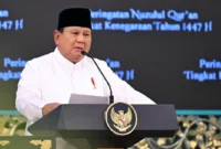 Presiden Prabowo Soroti Ketidakpastian Global Saat Peringatan Nuzulul Quran. (Posnews/Setpres)