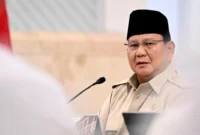 Presiden Prabowo Subianto memberikan pernyataan terkait kasus penyiraman air keras terhadap aktivis Andrie Yunus. (Posnews/Biro Pers)